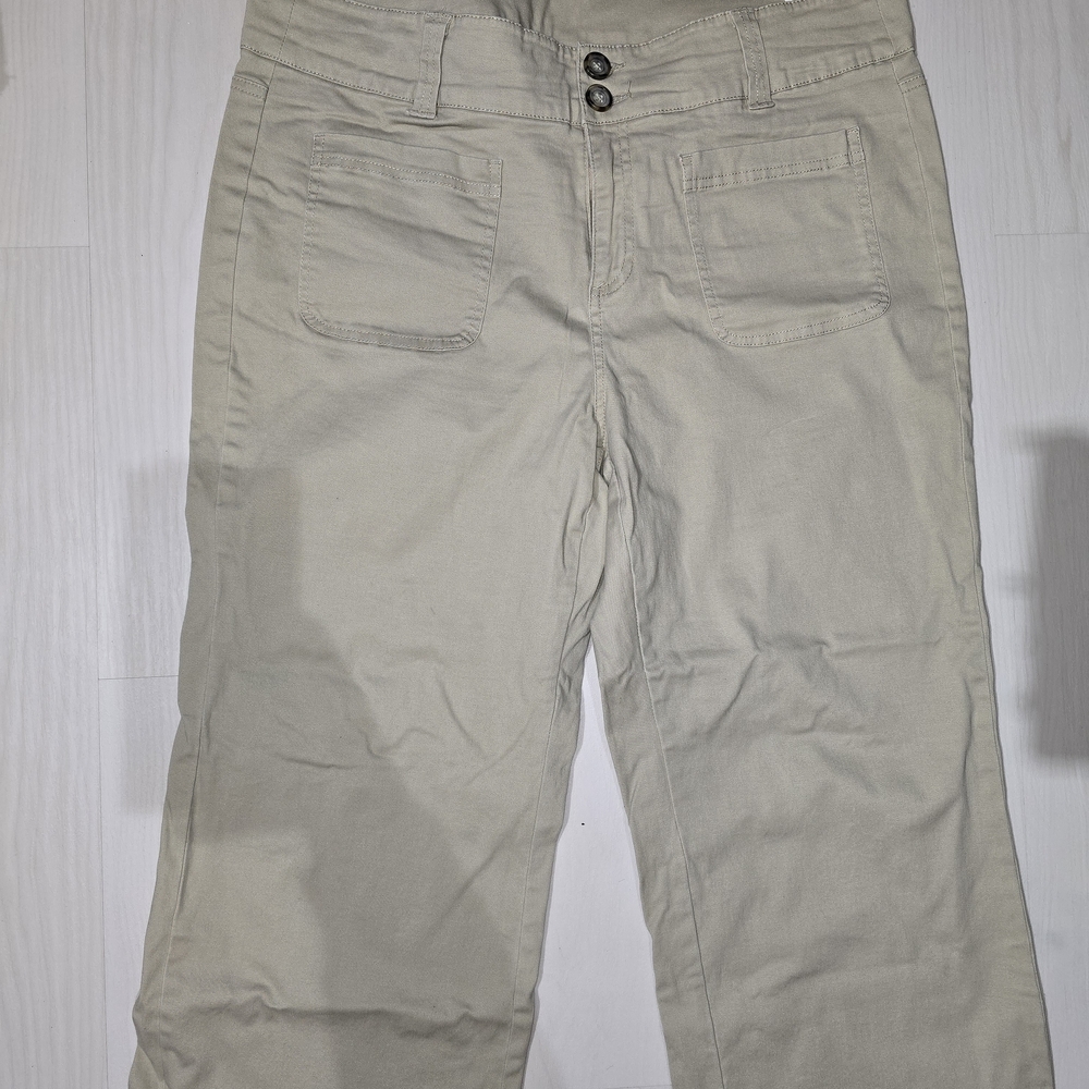 #09 18W Denim&Co Women's Cropped Jeans in Beige